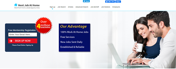 Next Job At Home Review - website